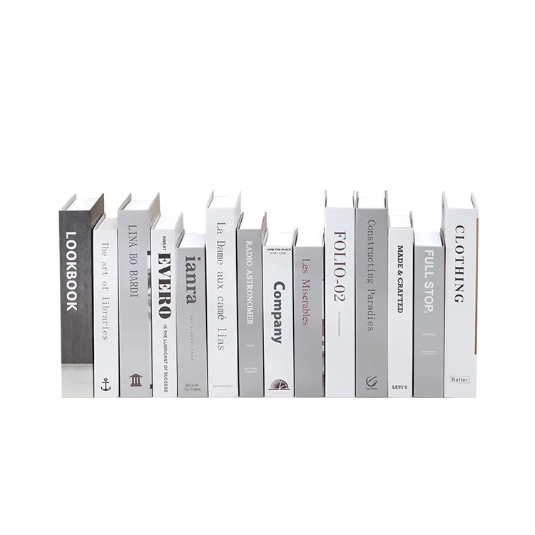 Wholesale Fancy Book Shaped Model Hard Cover Box Fashion Blank Decorative Home Decoration Book