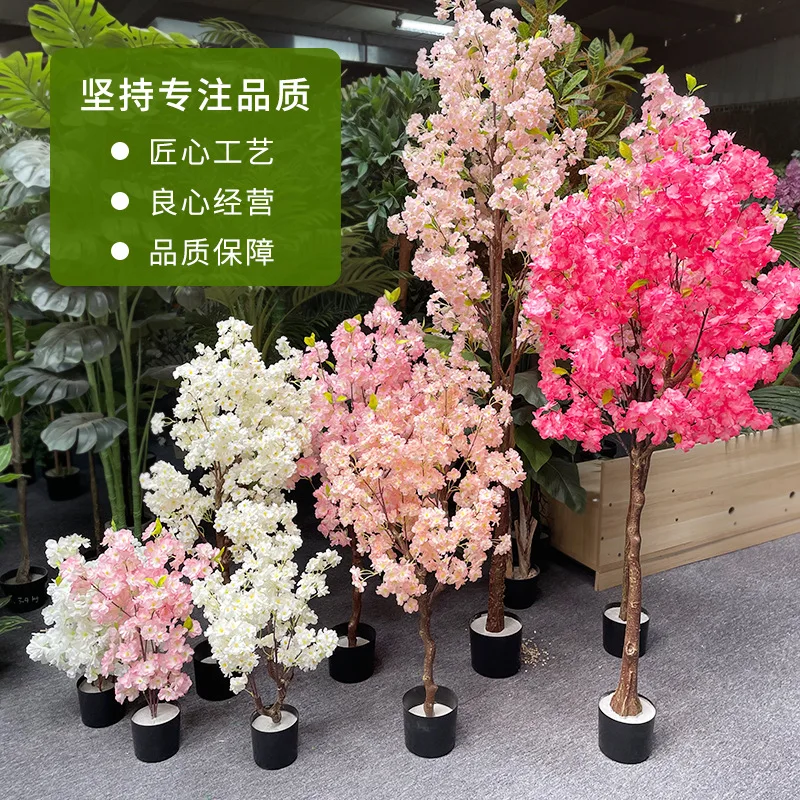Artificial Cherry Blossom Tree Cherry Plant In Pot Wishing Tree Indoor Office Wedding Cherry Tree