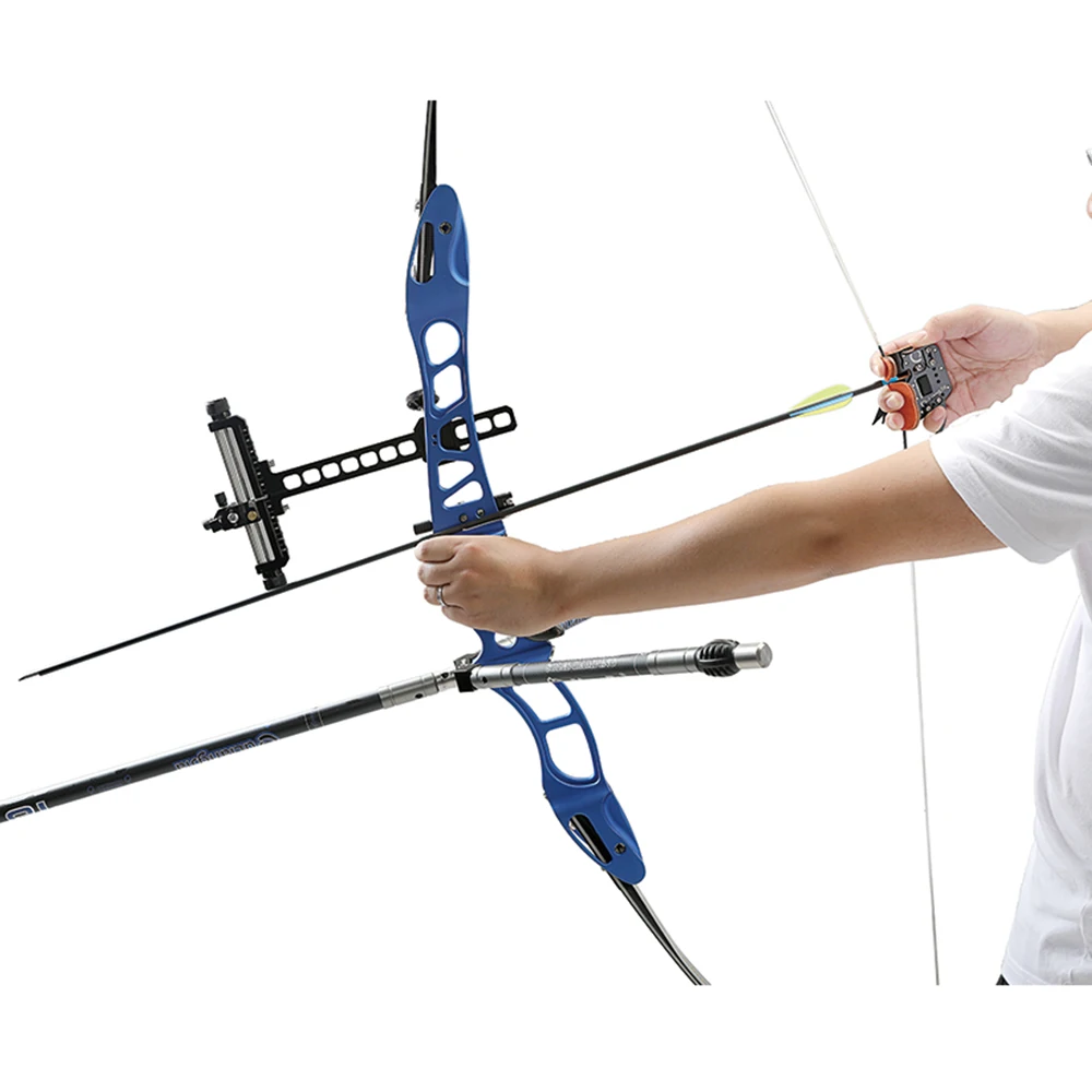 Archery Aluminum Finger Protector Recurve Bow Finger Tab with Hook