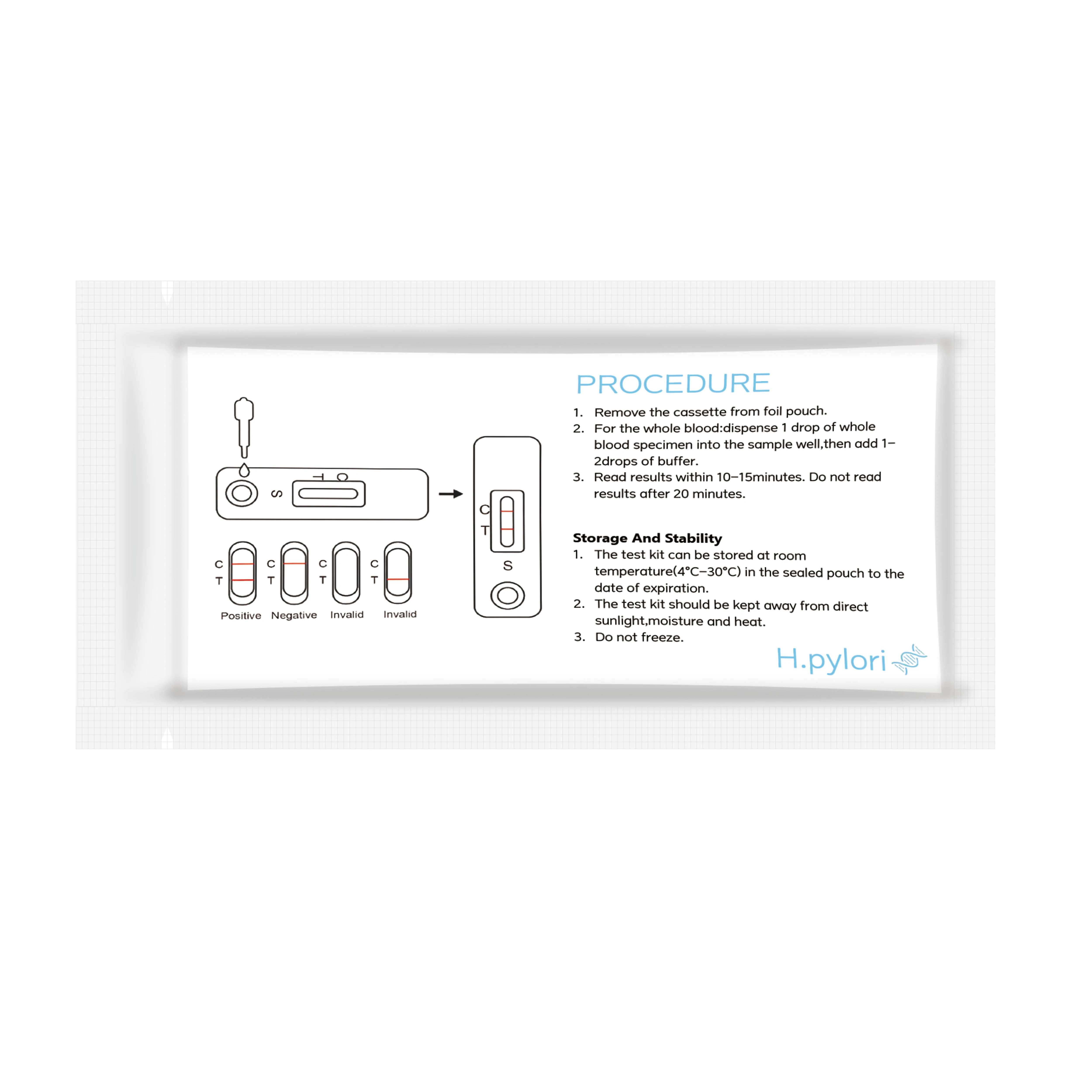 Manufacturer Wholesale Hot Selling Healthcare Quick Accurate Rapid Test H.Pylori  One Step Detection Cassette