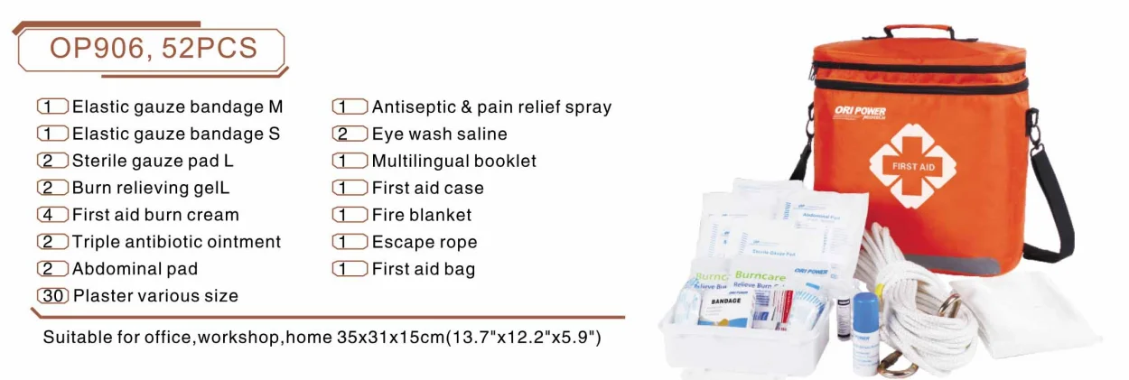 Ori-Power Office and home portable first aid kit Emergency medical rescue life saving kit