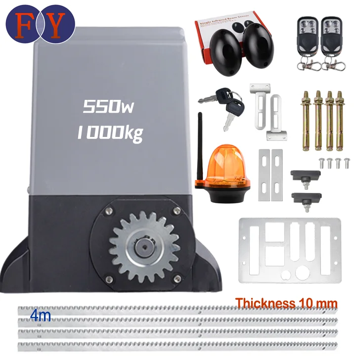 Most people choose sliding gate opener motor kit 550w 1000kg 110v With thickness 10 mm rack sliding door opener set