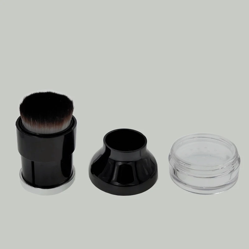 Cosmetic loose powder case compact case with brush