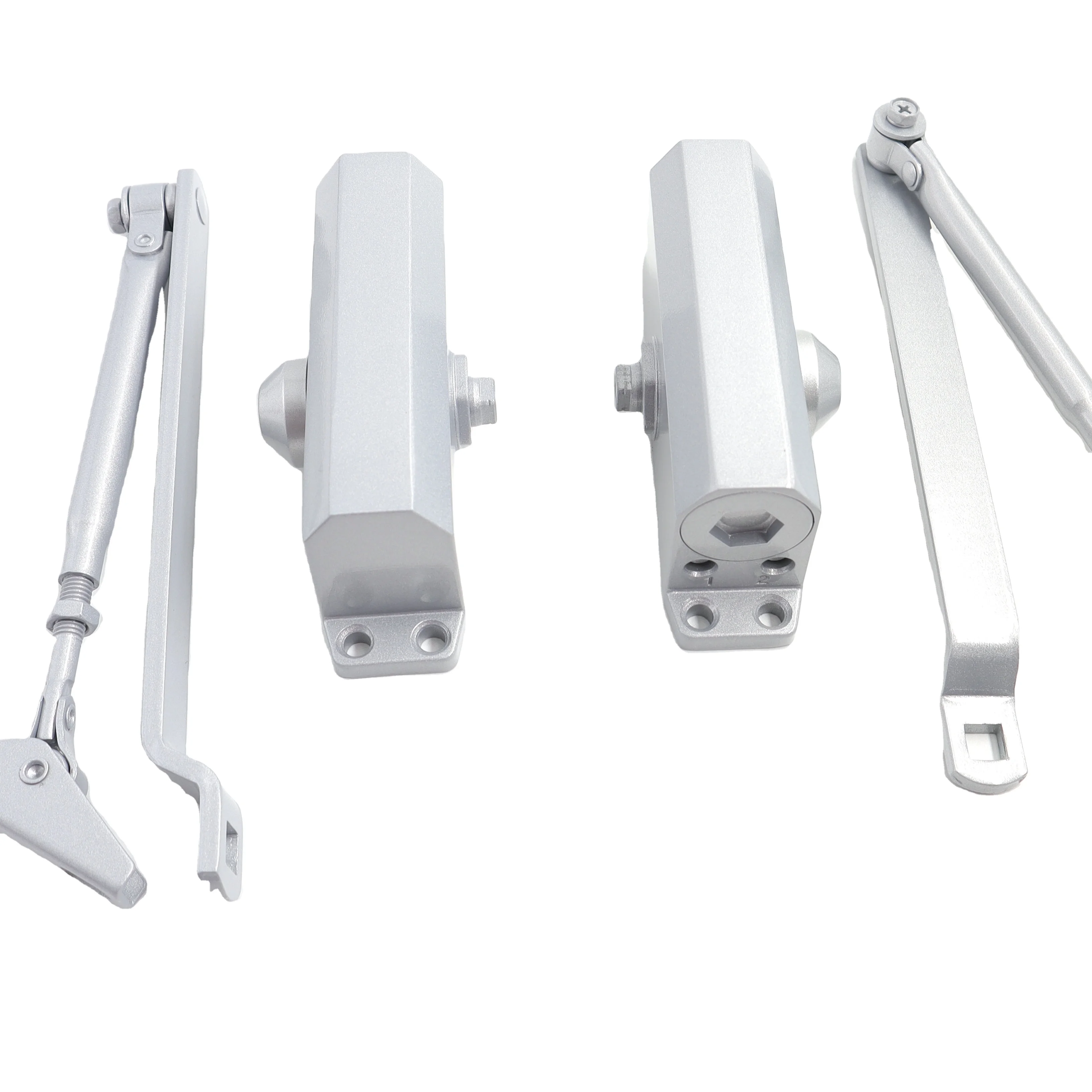 Aluminum 180 Degree Door Closer Multi-Function Gate Closer Automatic Closing Door Opener 60-80 KG Heavy Duty Door Closer