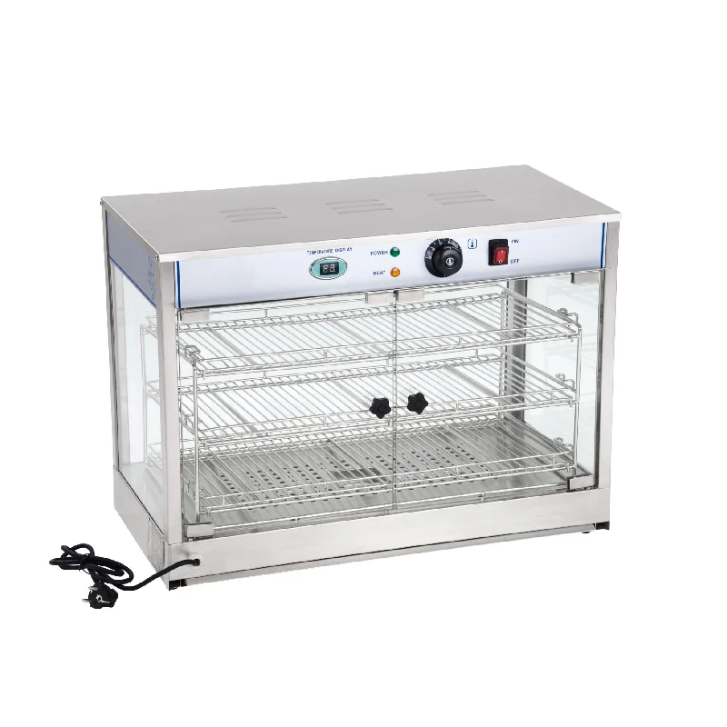 Restaurant Stainless Steel Hot Food Display Warmer Dry Heating Electric Food Warming Display Showcase Bread Warmer