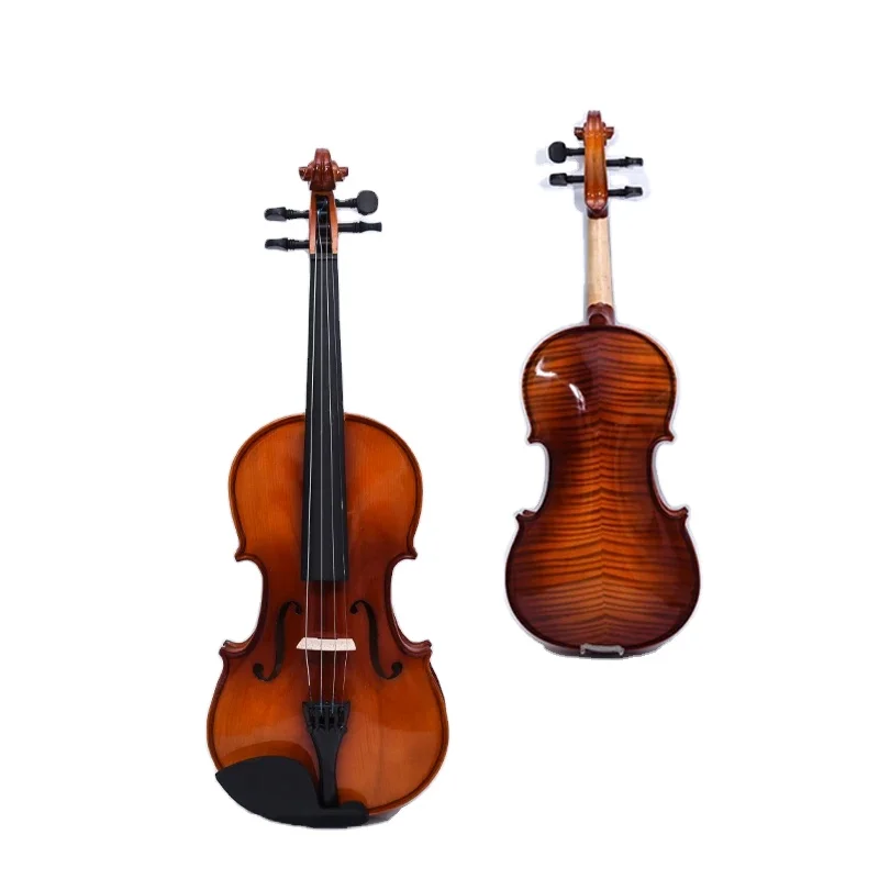 Wholesale Professional Musical Instrument High Quality Violin With Spruce Solid Wood Glossy Finish Accepted OEM