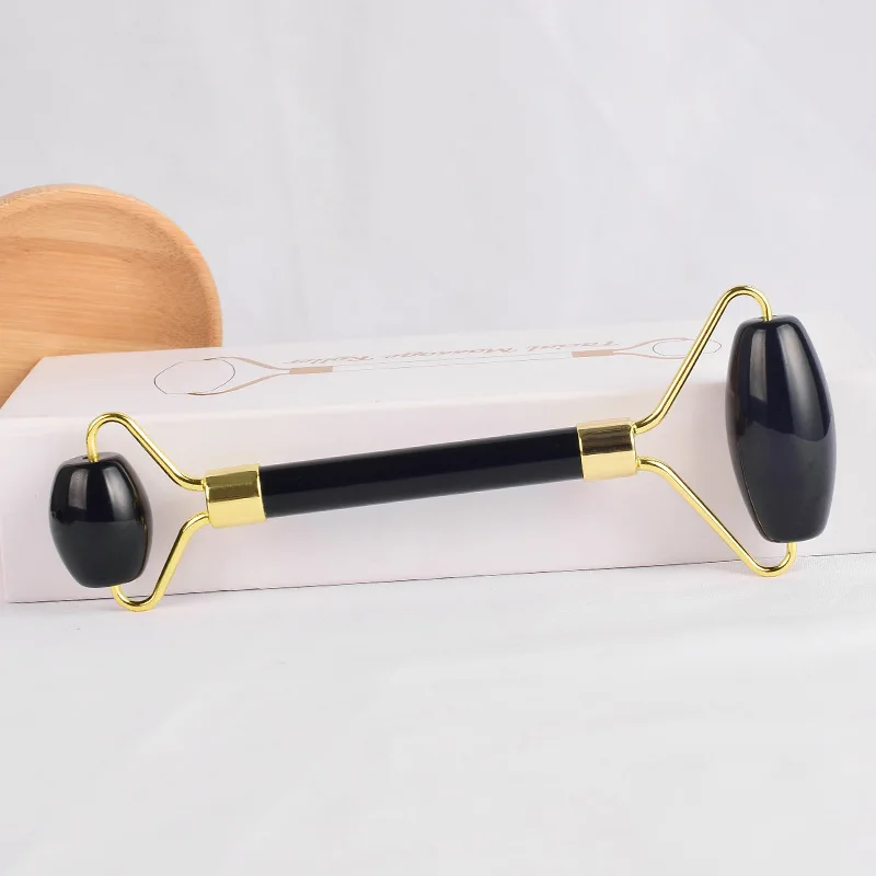
2019 hot selling 100% natural double head jade roller and jade gua sha tool kit for massage 