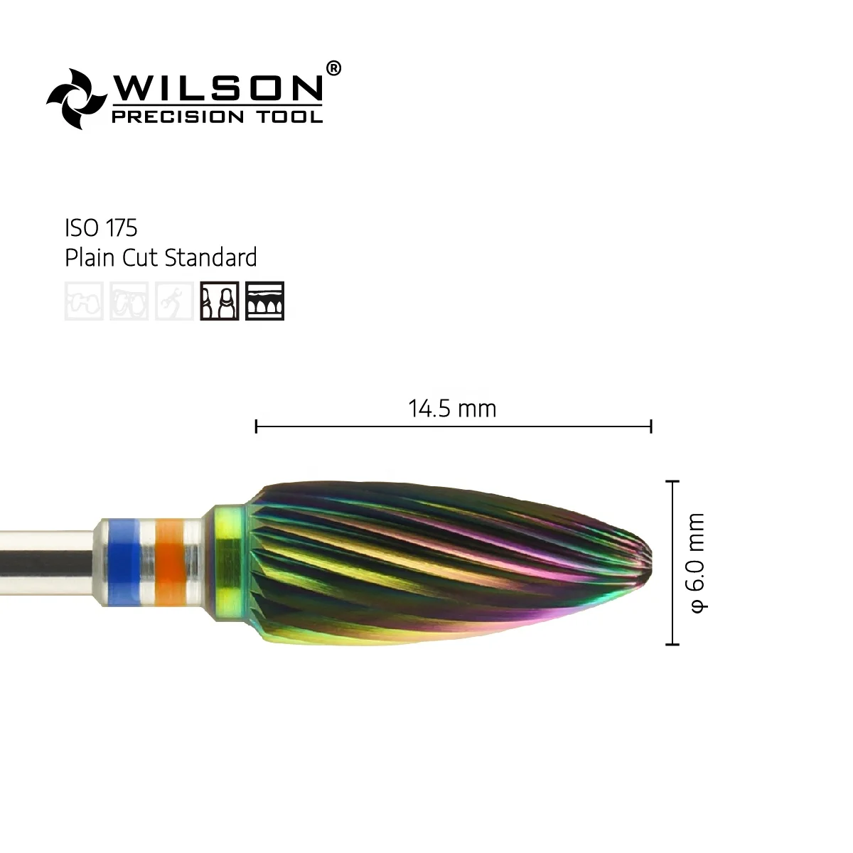 Colorful DLC Coating Increase 5-6 times service life Tungsten Carbide Bit Dental Bur Well Sun
