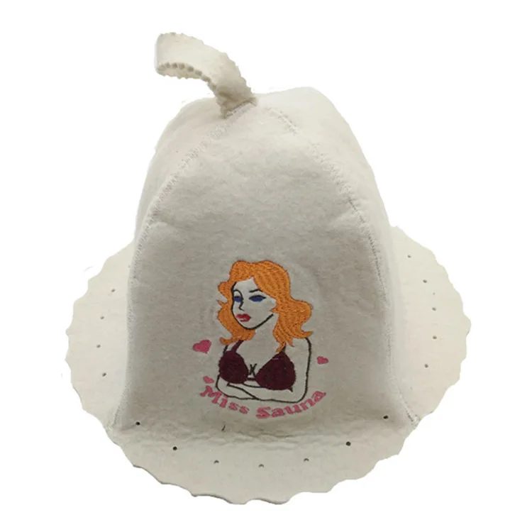 Shower Caps acrylic wool hat  felt sauna hats for sauna