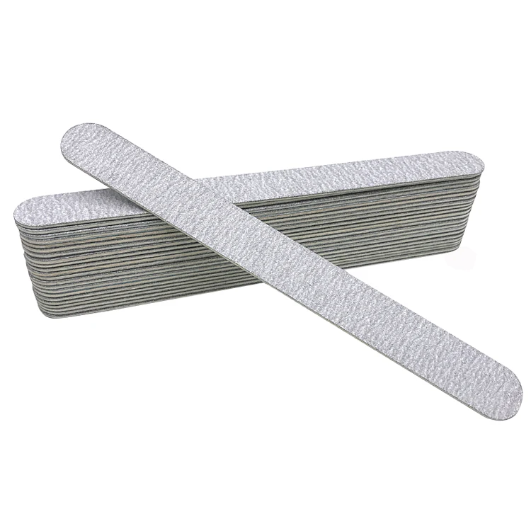 Custom nail file wholesale wooden nail files 100 180 240 grit Grey limes with private label nail art tool for salon use