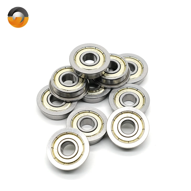 Higher Performance Mini Ball Bearings Supplier f608zz Low Friction F608ZZ 8x22x7mm Flange Ball Bearings