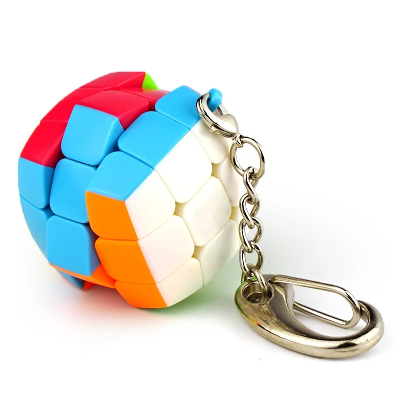 Hot Sale 3cm Mini Colorful Magic Cube with Keychain early Educational 3D Jigsaw Puzzle Cube Adult Anti Stress Small Gift Idea
