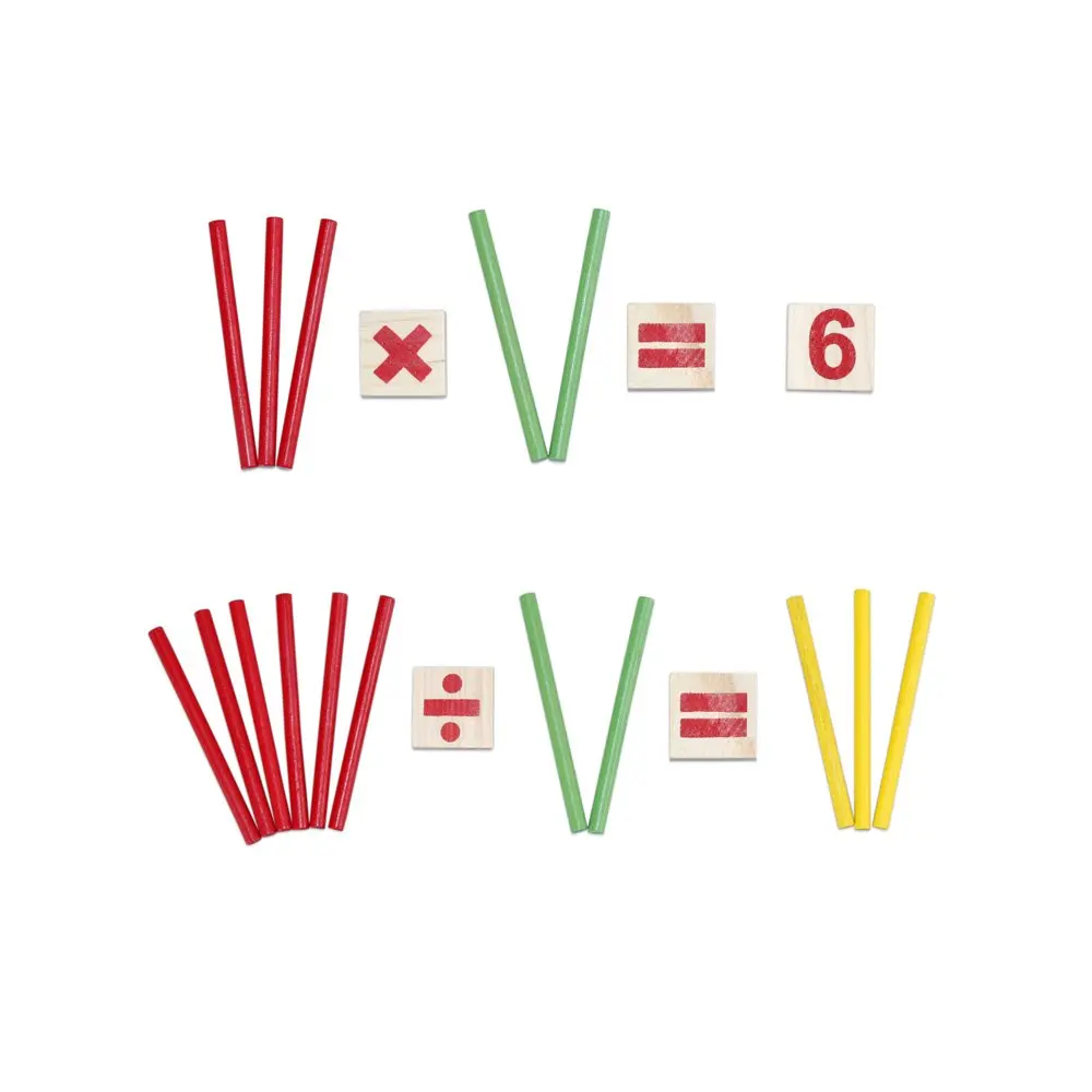 Counting Stick Calculation Math Educational Toy, Wooden Number Cards and Counting Rods Box