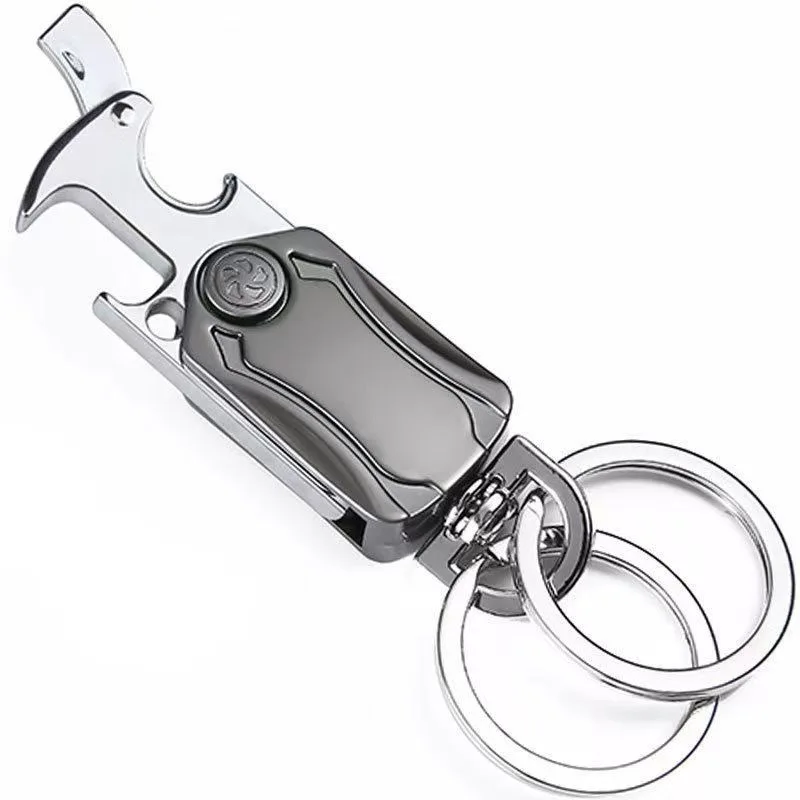 Creative Gyro Metal Keychain Customized Logo Cell Phone Holder Keychains for Promotional Gifts Bottle Opener Clasp Key chain