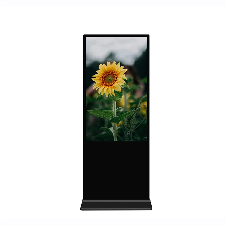 free CMS wifi IPS touch screen kiosk 4k lcd smart display players stand digital indoor floor totem vertical advertising signage