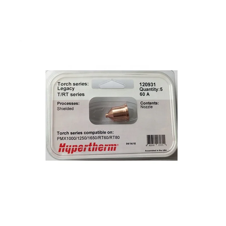 Long Life High Quality Hyperthrm Parts CNC Plasma Consumables Electrode Nozzle