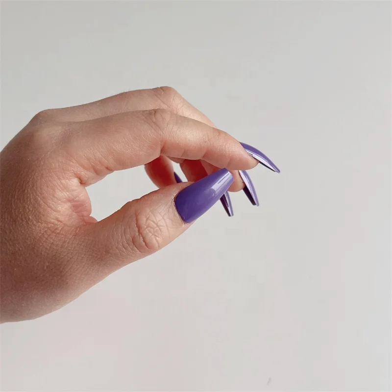 Soft Gel Press On Nails 30pcs Diamond Jewelry Reflective Artificial Fingernails Long Square Designed Nails Vendor