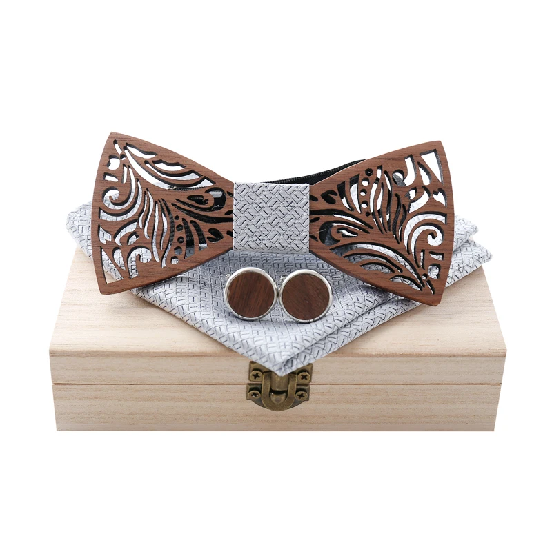 Custom Bow Ties Men Low Moq Christmas Wooden Bow Tie