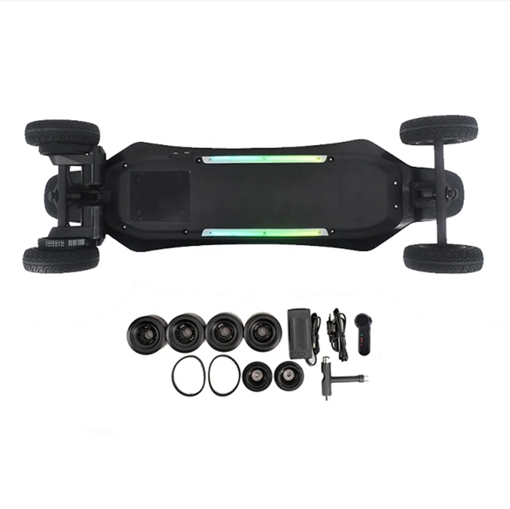 
2021 iEZway USA Warehouse Alibaba Express Amazon New Product Dual Belt Drive 4 wheel Electronic Skate Board Electric Skateboard 