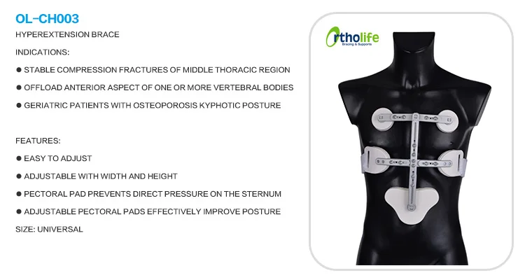 OL-CH003 Extension Brace Lower Spine/ Chest Supports Support Medical Waist Belt Lumbar Lower Back Brace
