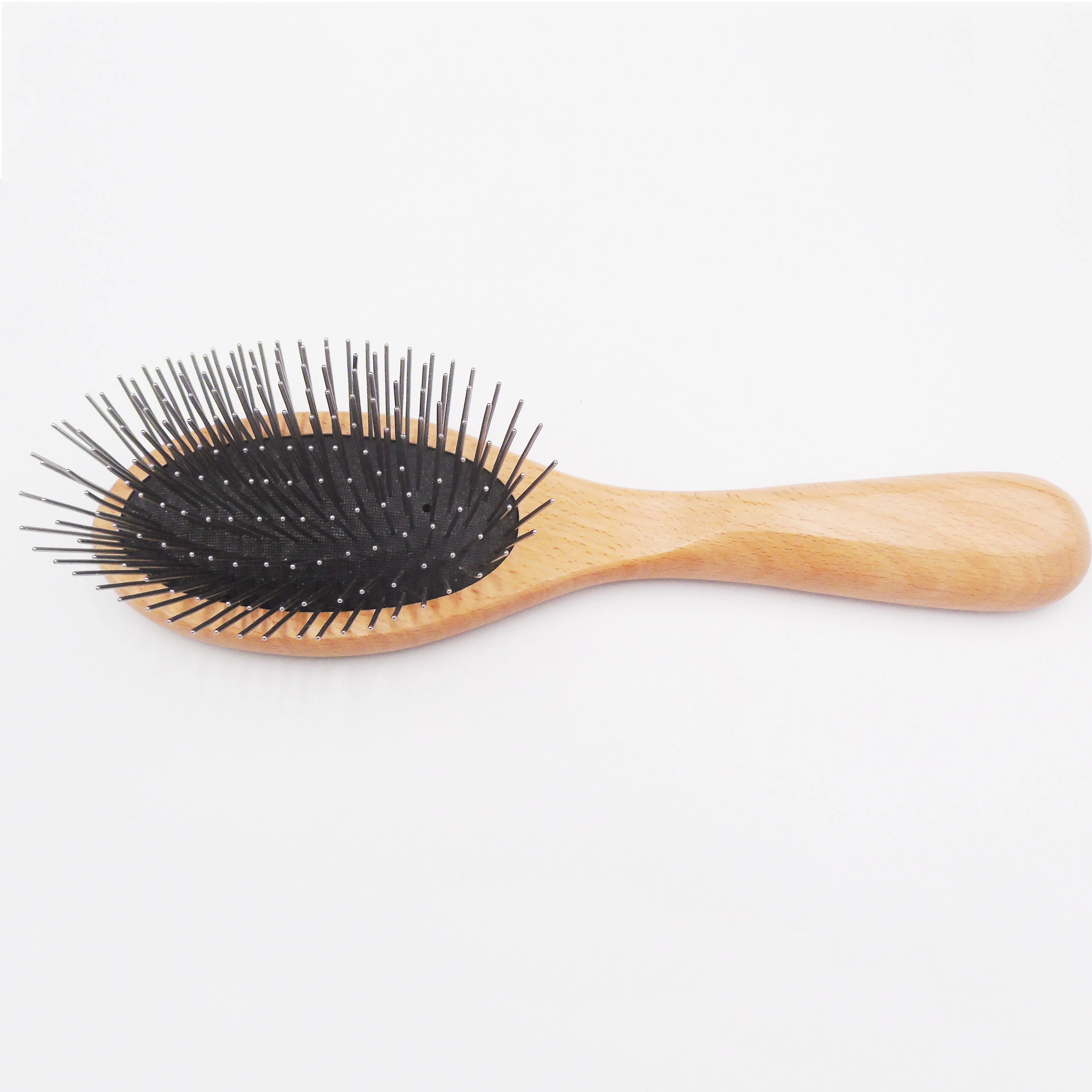 New style  beech handle cushion wooden hair brushes wholesale for travel