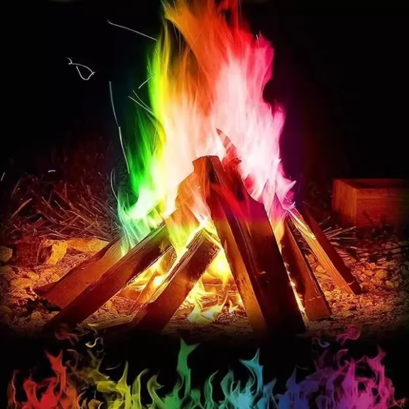 Factory Colored Fire Beach Party Bonfire Fireplace Fiamme Mistiche Magic Fire Powder Rainbow