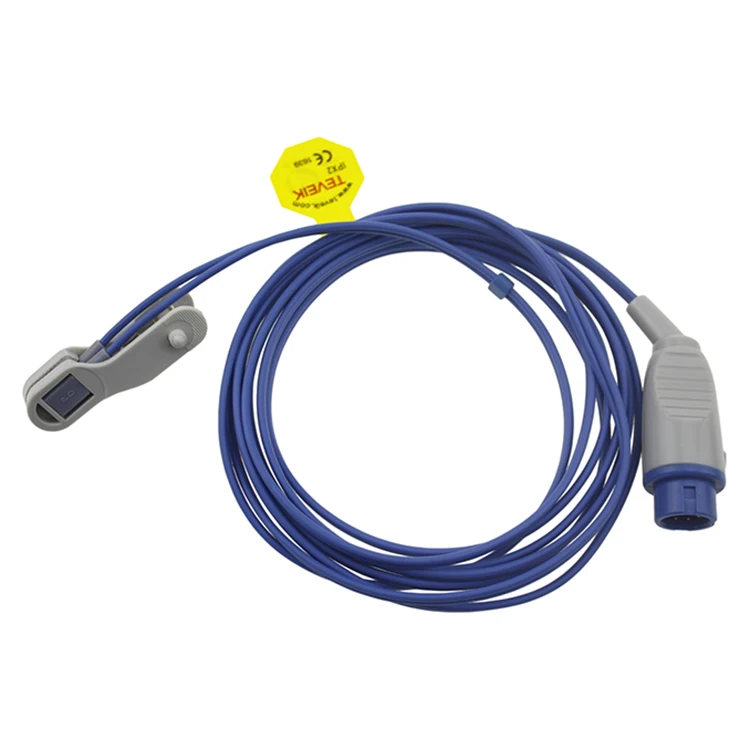 free sample reusable multi-site clip SpO2 sensor cable for Mindray round 7pin