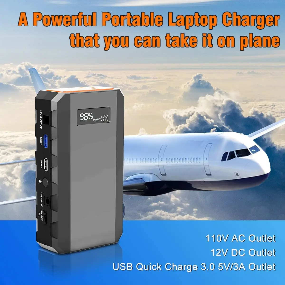 Powkey HP500S 110V 220V Fast Charging Portable Power Solar Station Emergency Power Supply for Laptop CAPA