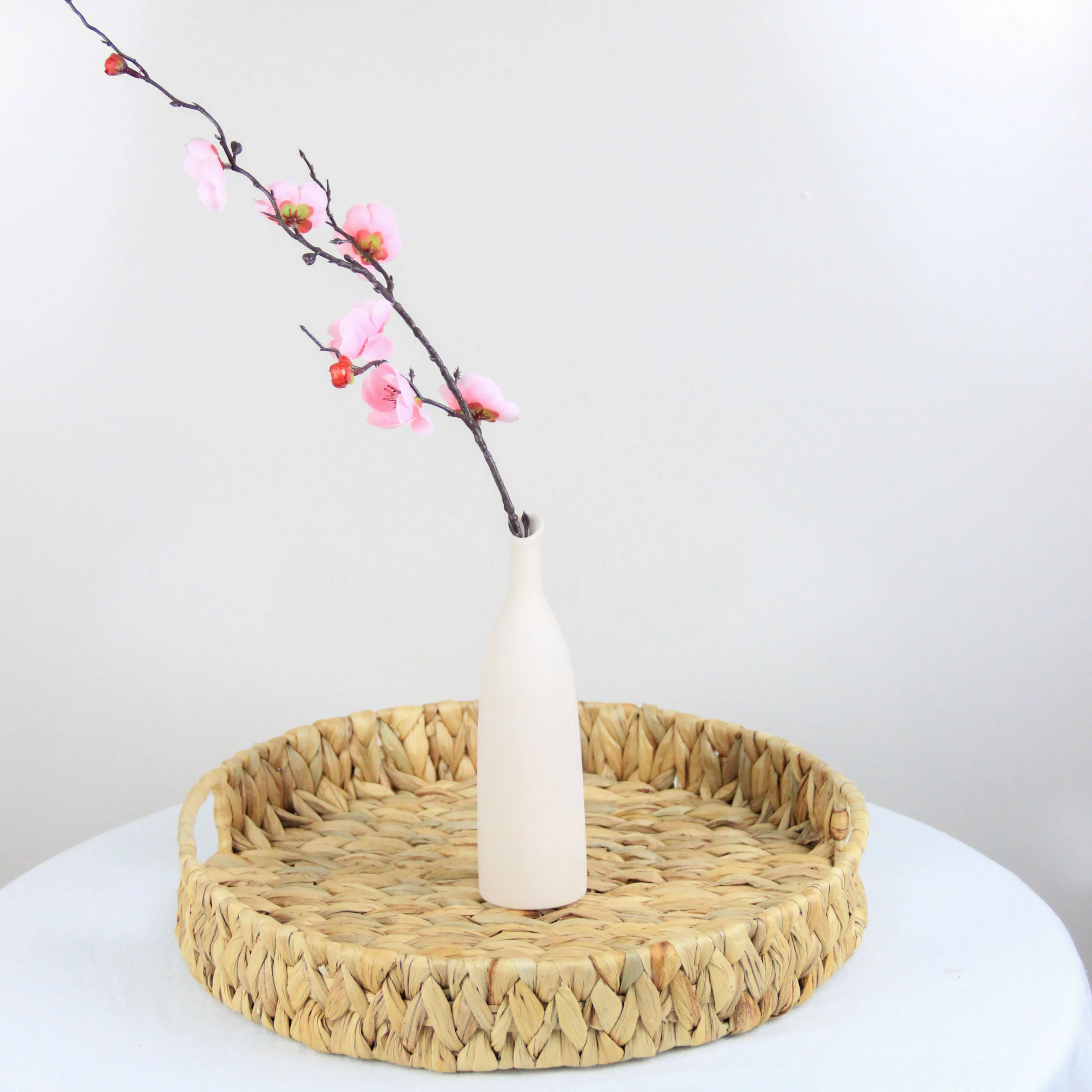 Customized Wholesale European Style Belly Straw Basket Woven Natural Rattan Handmade Storage Basket for decor