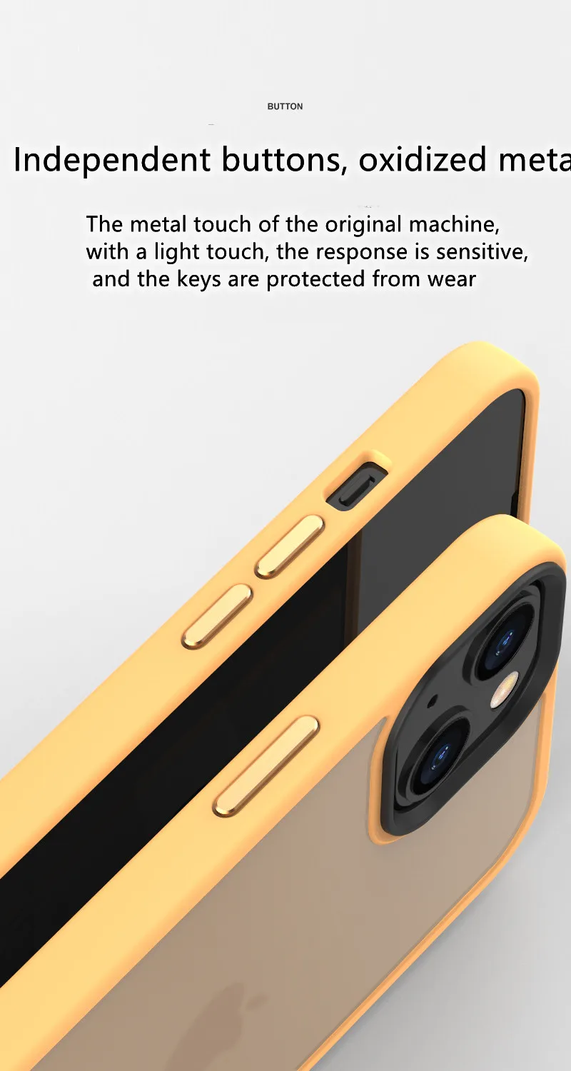 Funsion translucent PC  soft TPU frame Black camera ring Wholesale waterproof Shockproof for iphone 13 pro max phone case