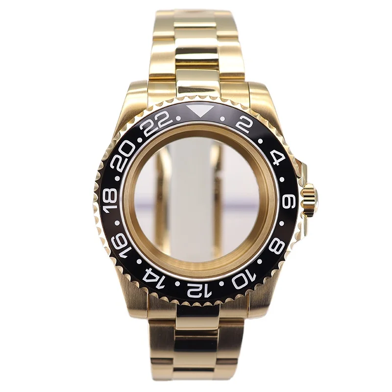 High waterproof level diving watch case watchband gold Modified parts For Seiko Nh35 NH36 Eta 2824 Miyota 8215 Movement dial