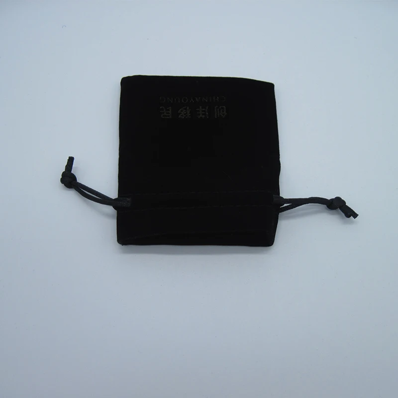 Black Velvet Drawstring Makeup Bag Pouches Custom Logo Velvet Jewelry  Bag