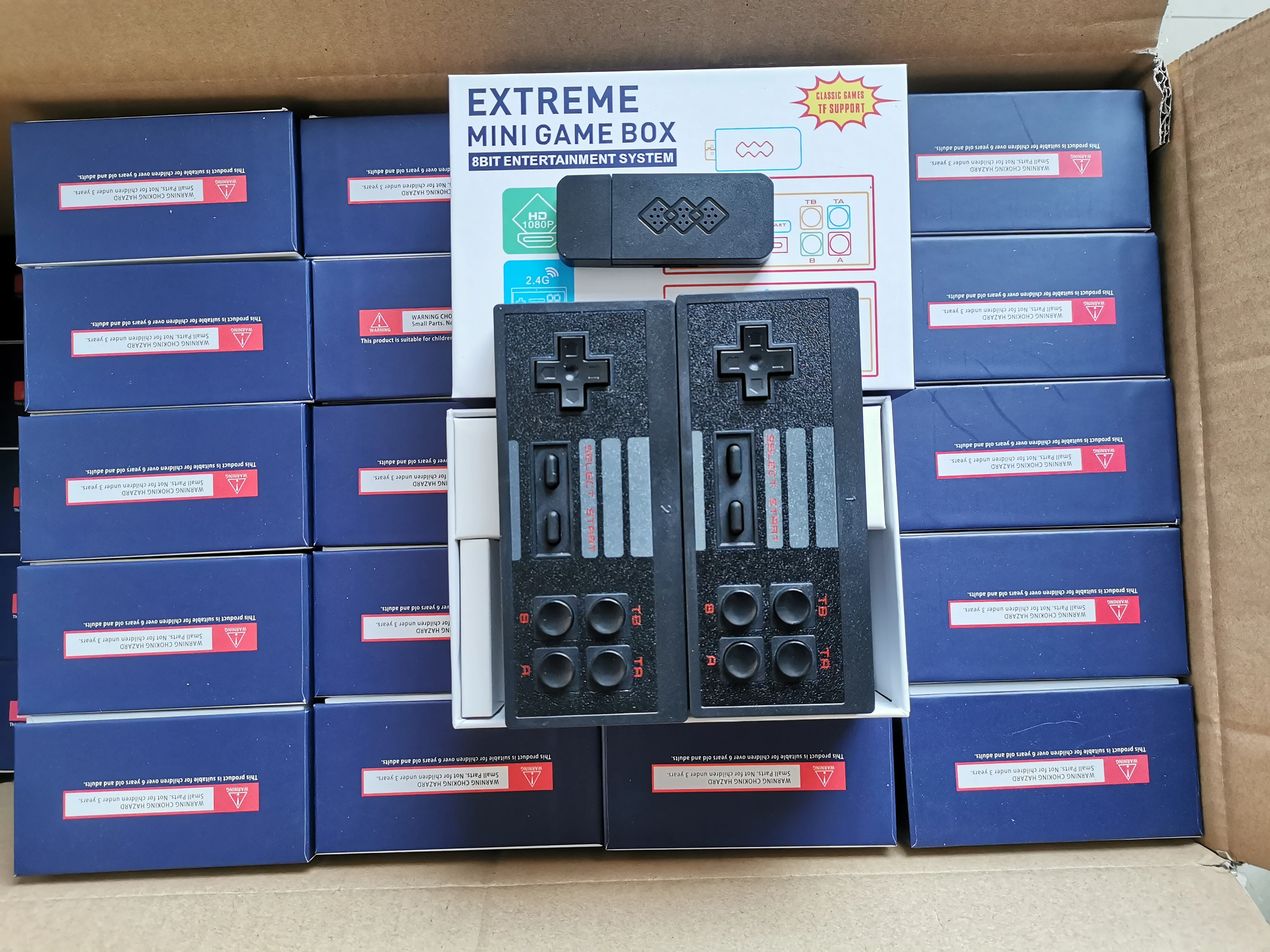 2021 updated U-Box Wireless USB stick Game Console HD TV Out  With Dual Gamepad have saving game process and can add more games