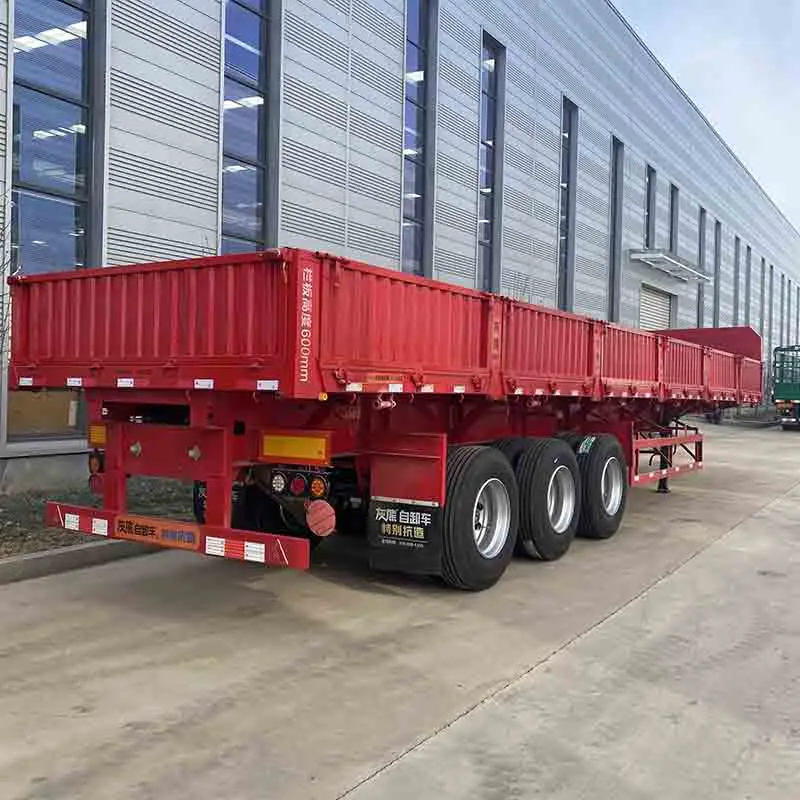 Vehicle Master 3 Axles 40ft 12m 12.5m 40ton 50ton Side Wall Fence Cargo Semi Truck Trailer