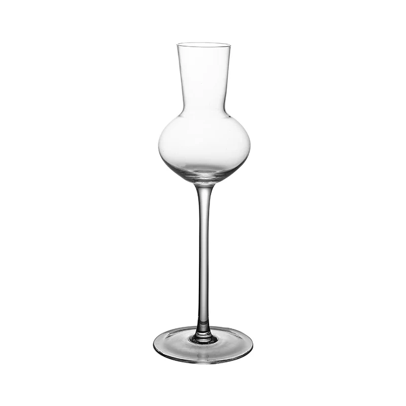 
Wholesale a variety of styles long handle wine flavor goblet crystal wine tasting guide glass tulip grappa glass 