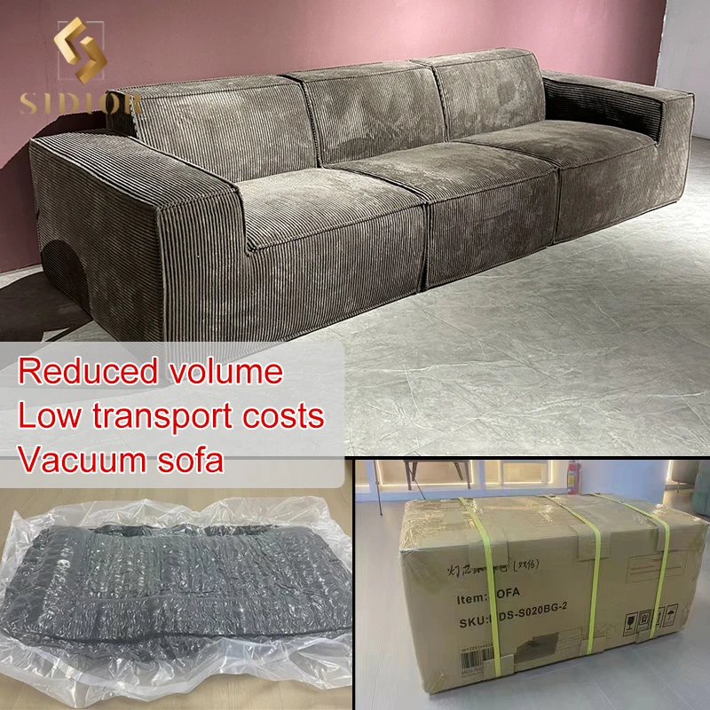 Compressed vacuum foam sofa couch set in box modular sectional vacuum convertible sofa bed camas for living room