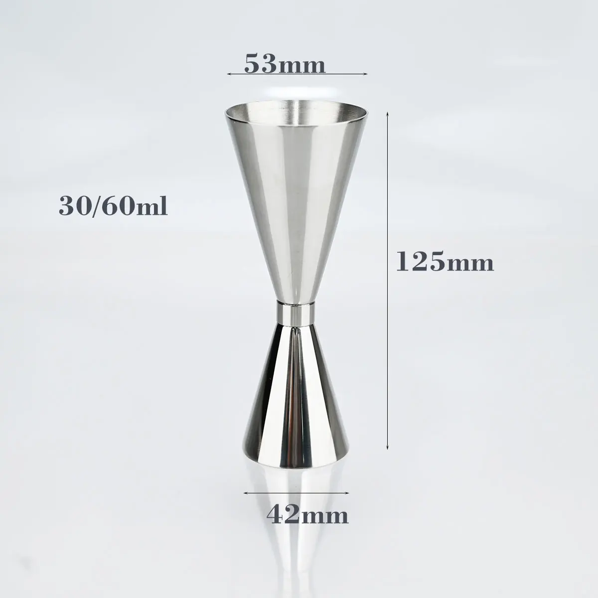 Bar Tool Jigger Metal Double Cocktail Jigger 30/60ml Stainless Steel Bar Measuring Cup Mr Slim Jigger