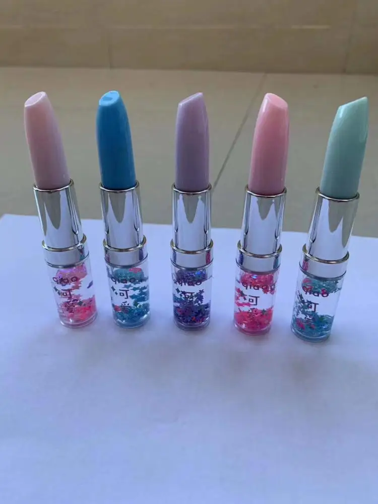 Glitter 3d Floater Lipstick Shape Liquid Floating Pen