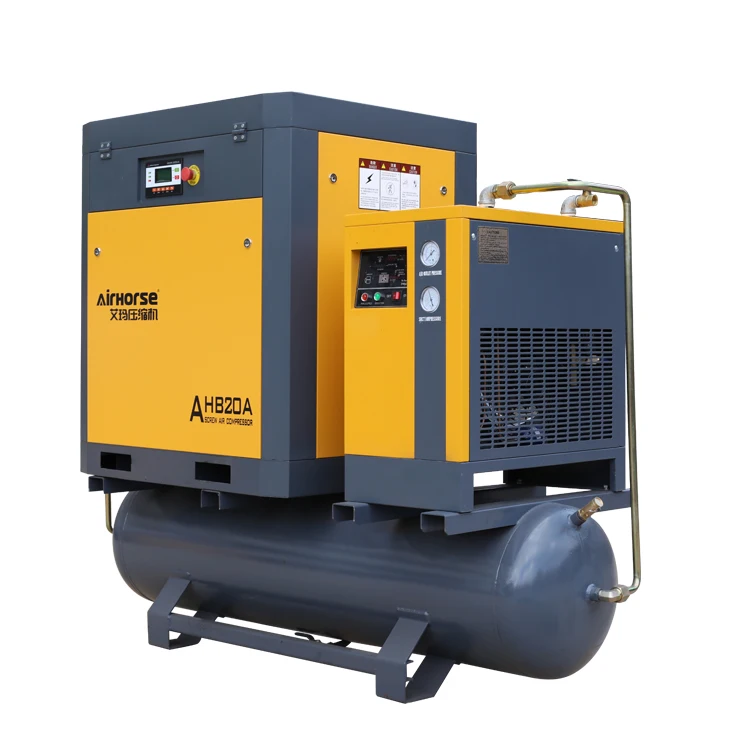 Industrial Equipments Silent Oil Free 7.5KW 11KW 15KW Screw Air price of industrial compressor  75kw 100hp machine With Air Tank