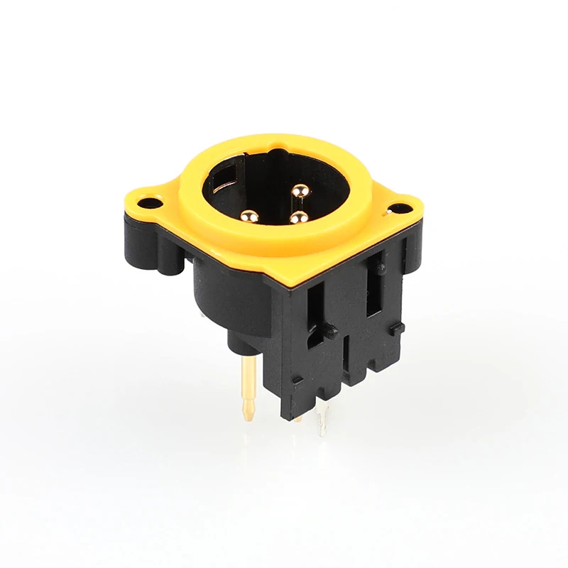 male 3 Cores Xlr Connector 5 Pins Panel Mount Type D Xlr Chassis Socket male Jack Zinc Alloy Shell + Copper Pins