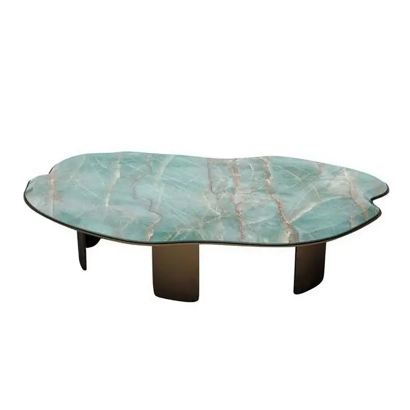 Popular promotional luxury modern practical living room furniture stone coffee table