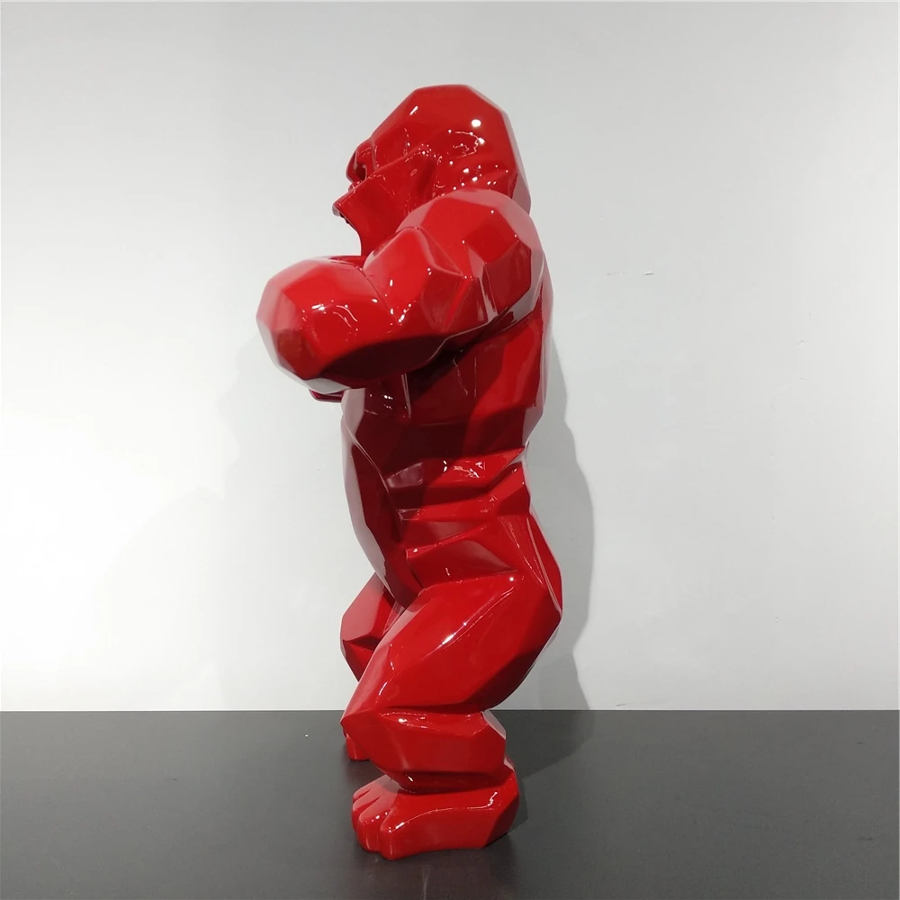 Высококачественная скульптура из стекловолокна статуя Gorilla
