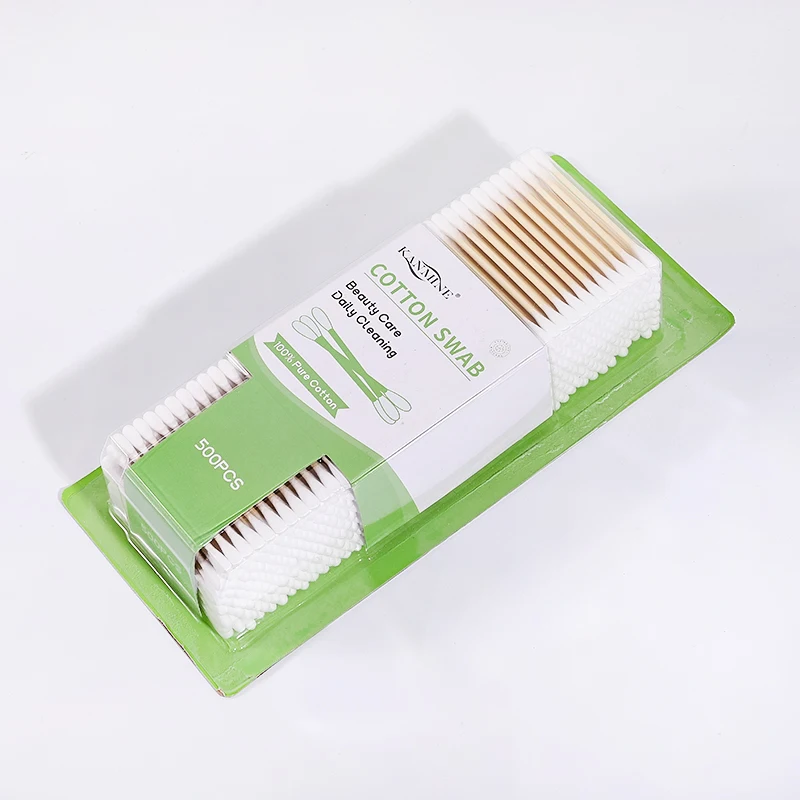 100% Natural And Environmentally Friendly Cotton Swab Biodegradable Bamboo Q Tips Original Cotton Swabs 500 Count