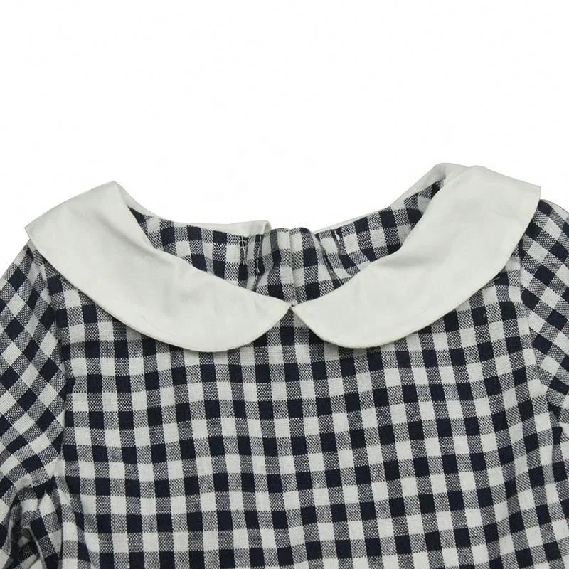 
Bulk Buy Infant Clothes Baby Cute Long Sleeve Girls Romper Black And White Plaid Bodysuit 