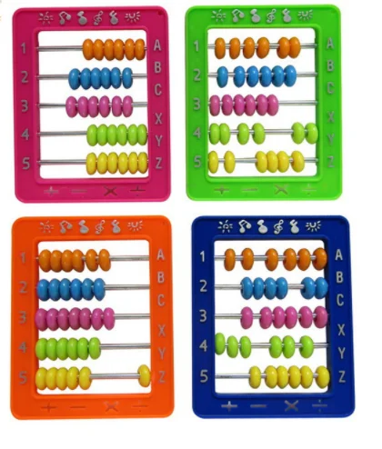 Counting mini plastic abacus gift educational math calculate toy color beed abacus for kids toy