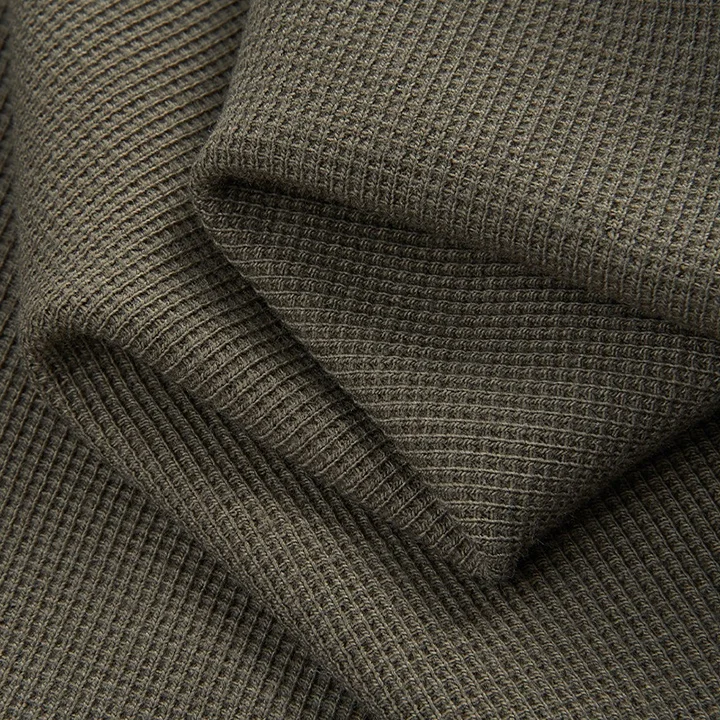 high end waffle fabric 57% cotton 38% polyester 5% spandex 280g cotton waffle polyester blend fabric for hoodie