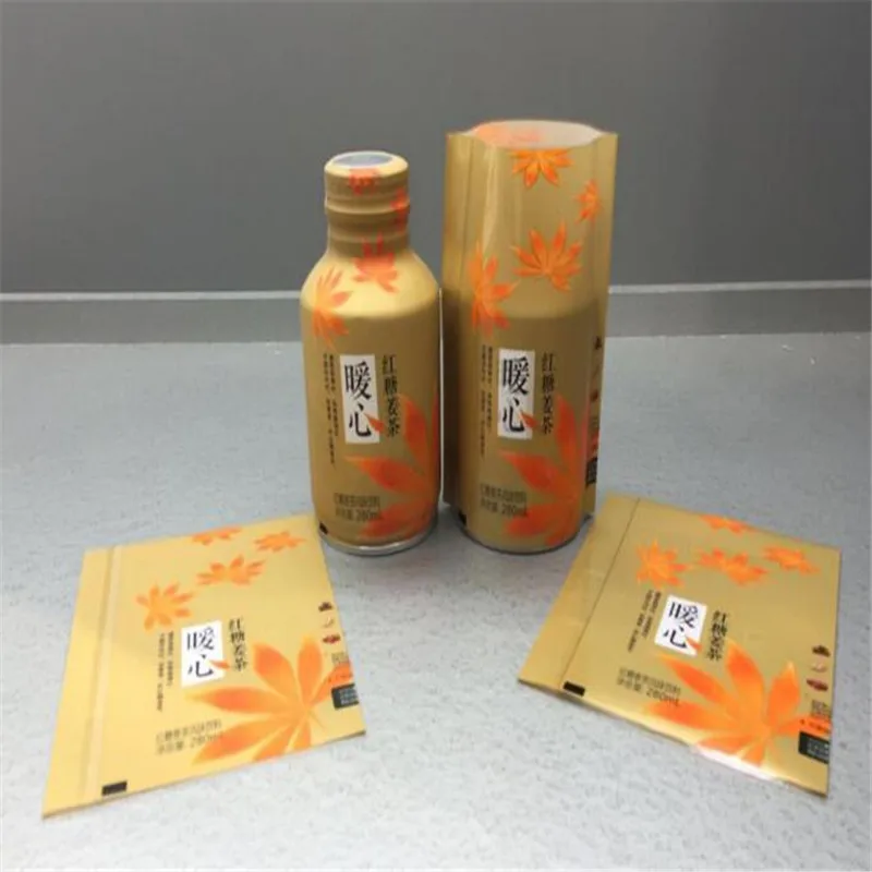 Custom PVC Film Plastic Heat Shrink Wrap Label /PET Shrink Sleeve For Wine Beverage Can Bottles