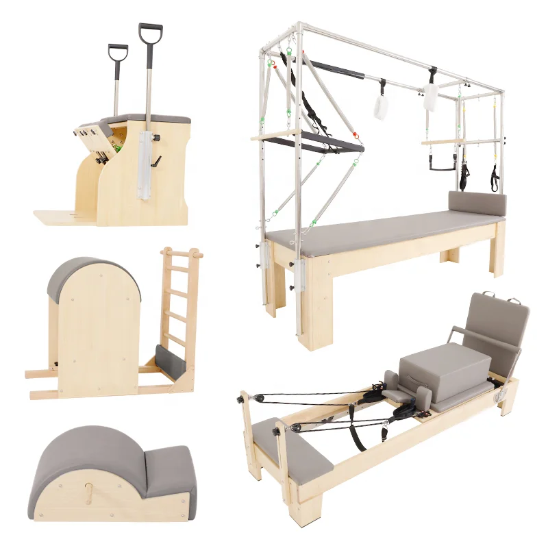Factory Multifunctional Wooden Yoga Reformers Cadillac Accessories Cama De Reformador Maquina Core Beds Machine Pilates Reformer