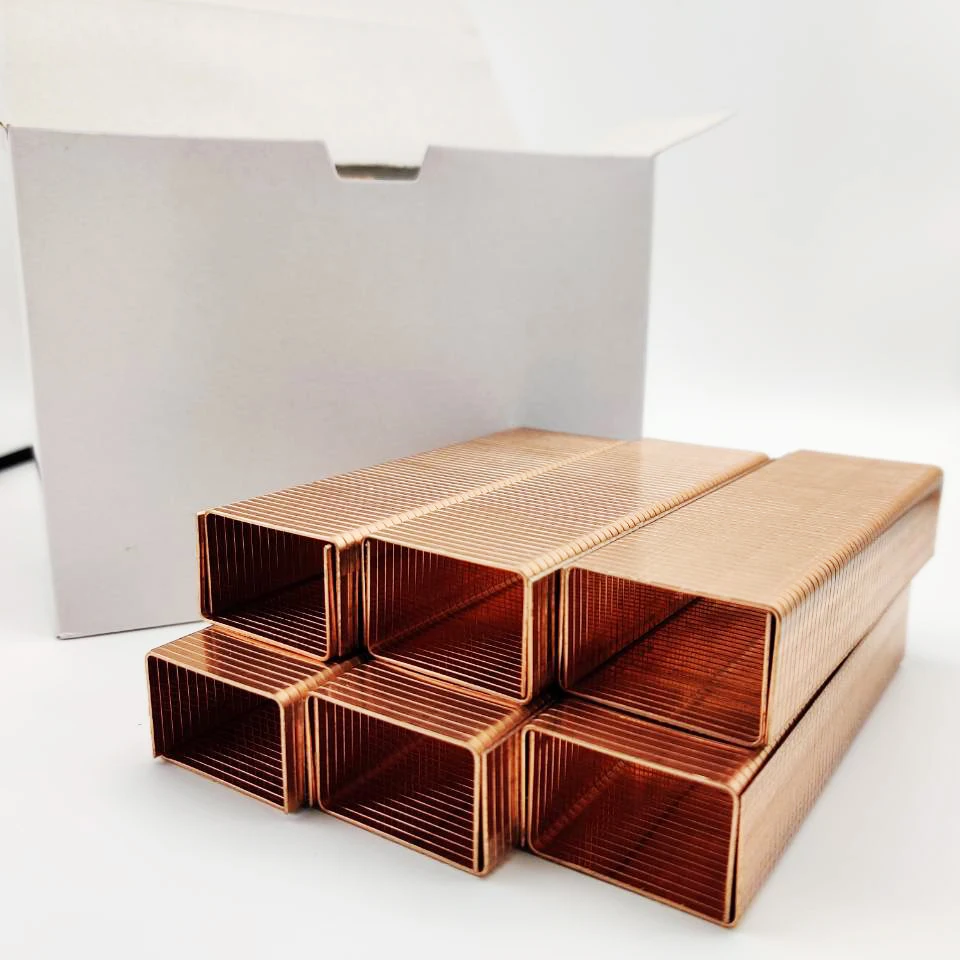 Copper coated strip carton closed staples 3522 Series Carton Staples for box package