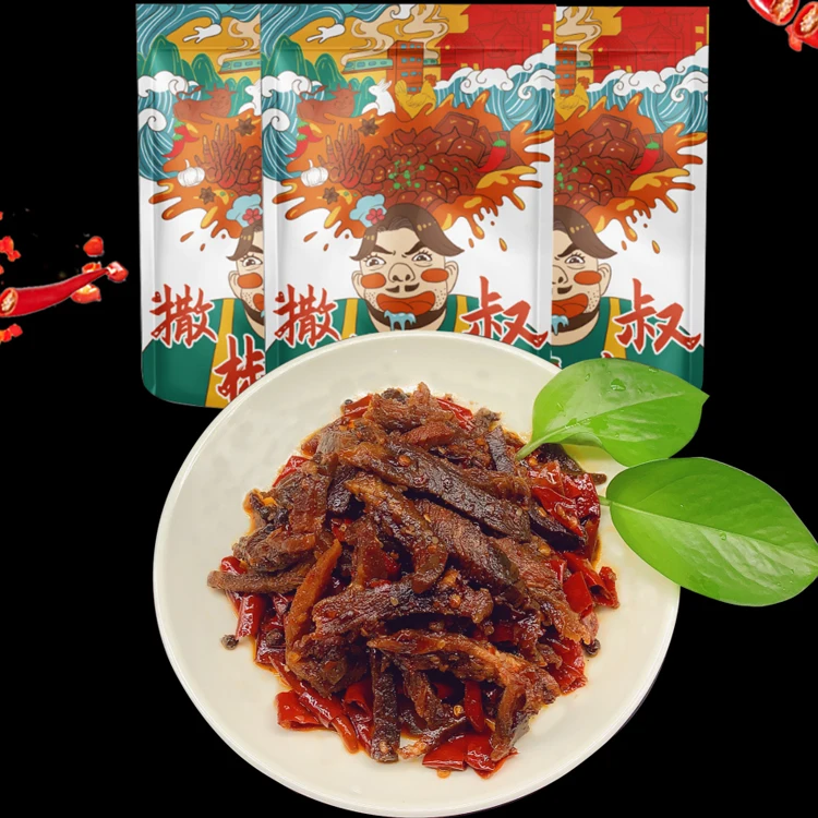 
China Manufacturer Spicy Flavour Dilcious Dried Cold beef snacks for sale 
